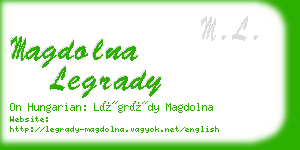 magdolna legrady business card